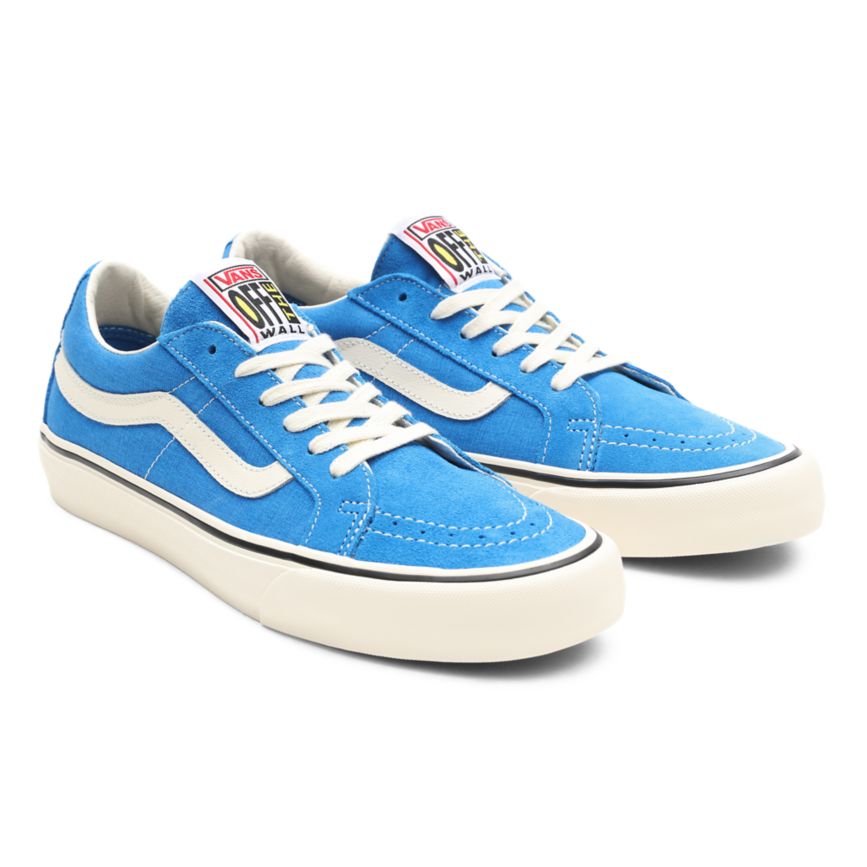 Vans Salt Wash Sk8-Low Reissue SF Herr Blå/Vita - Vans Surf Skor Rea Online (DYICM8437)